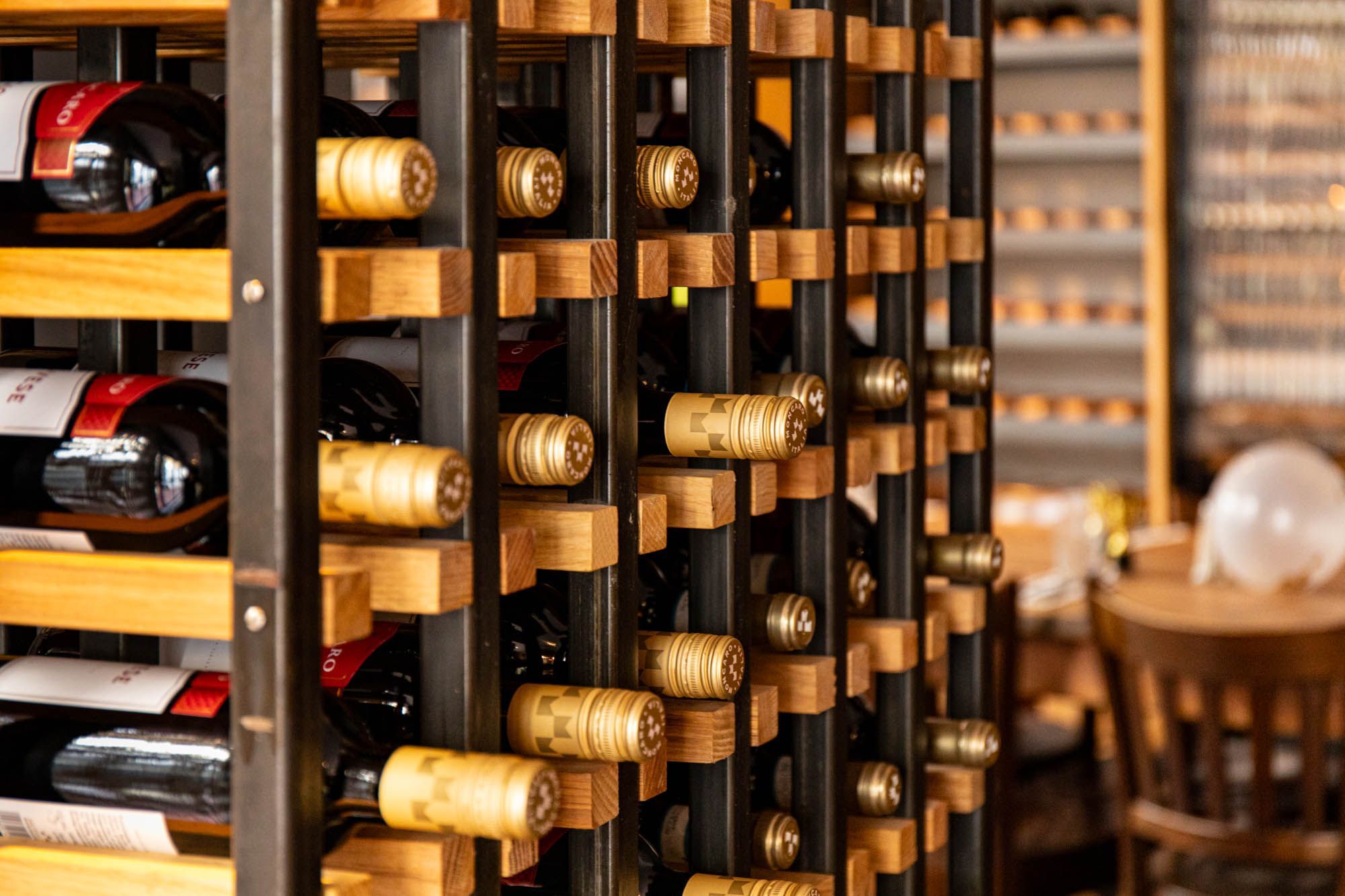 wine collection at Donatello Brighton