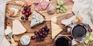Cheese platter and wine - Petit Pois Brighton