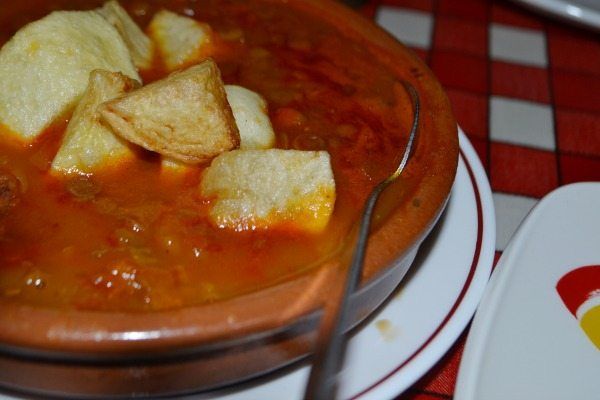 Lentil stew at Casa Don Carlos