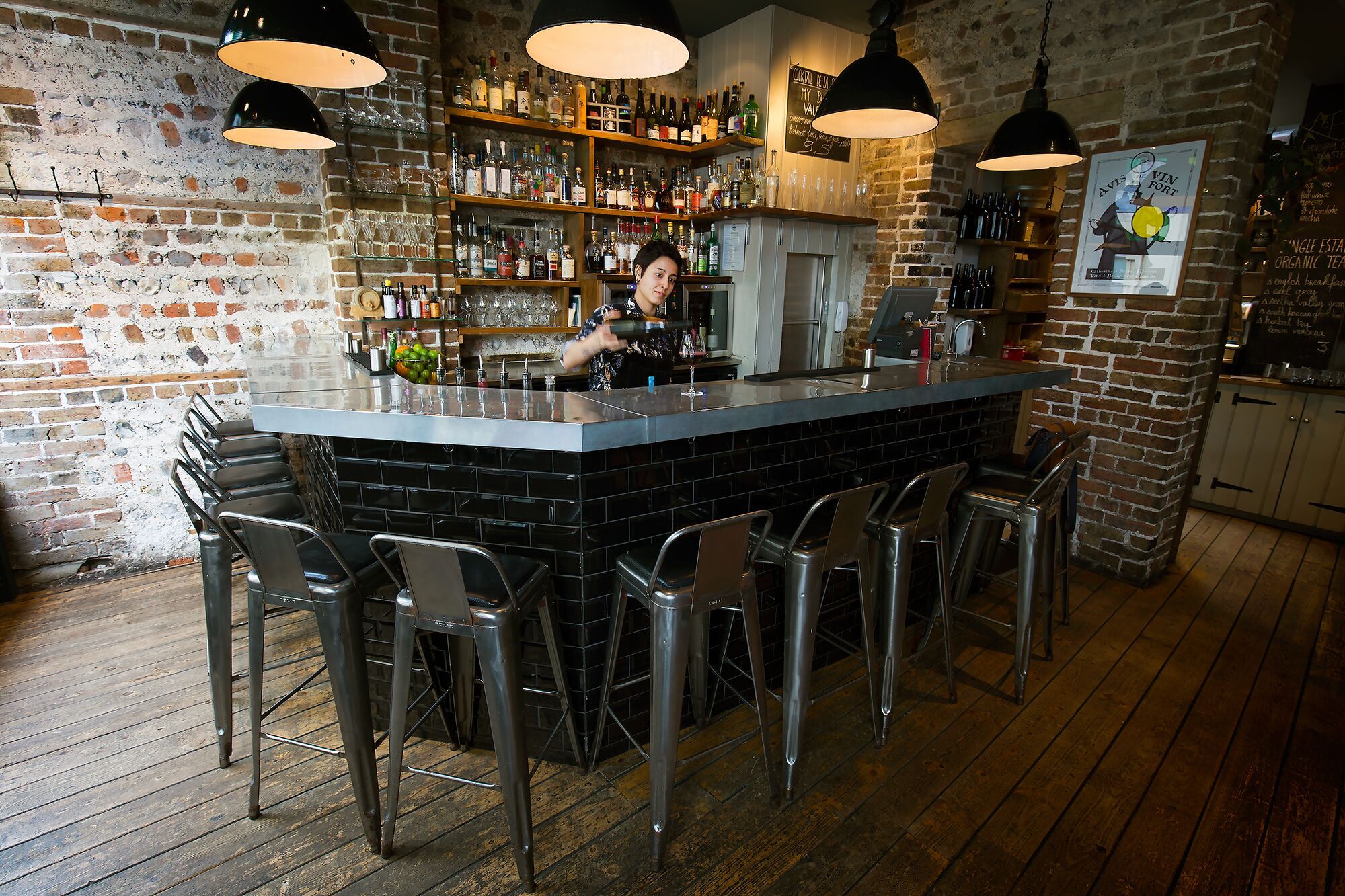 The bar at Plateau Restaurants Brighton