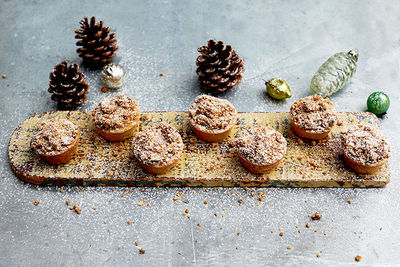 Christmas Parties Brighton, mince pies on a board