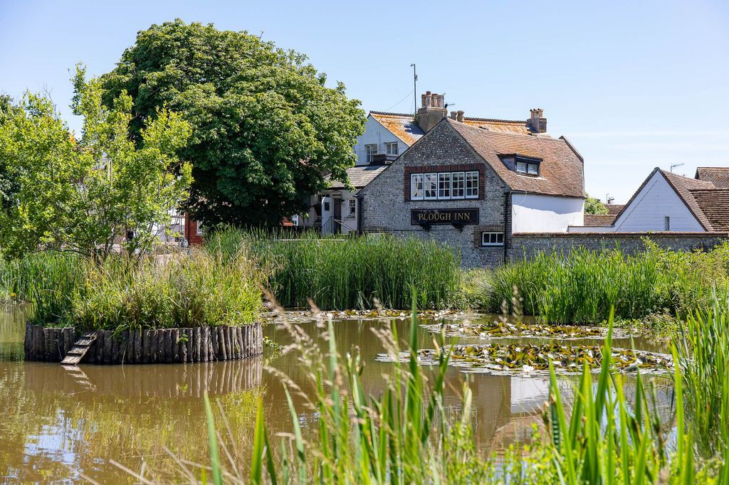 photo of the plough inn building take from the meadow, Pubs in Sussex, located in Rottingdean