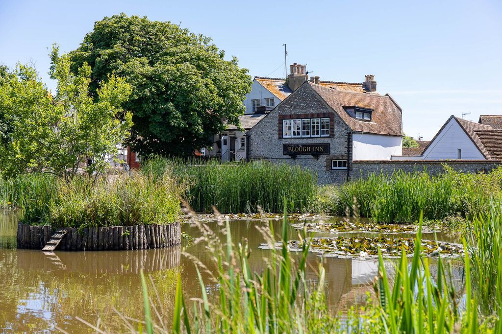 photo of the plough inn building take from the meadow, Pubs in Sussex, located in Rottingdean