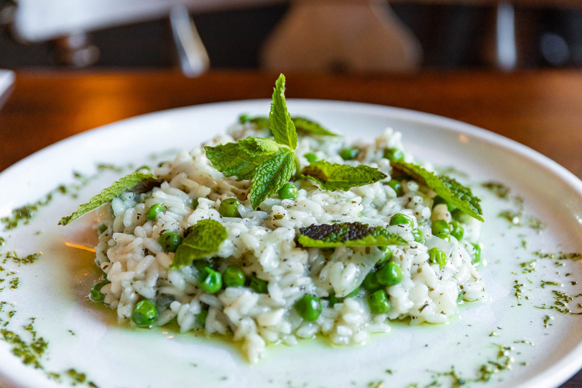 rice with peas and mint