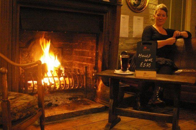 Roaring Fire at the Jolly Sportsman, Sussex Restaurant