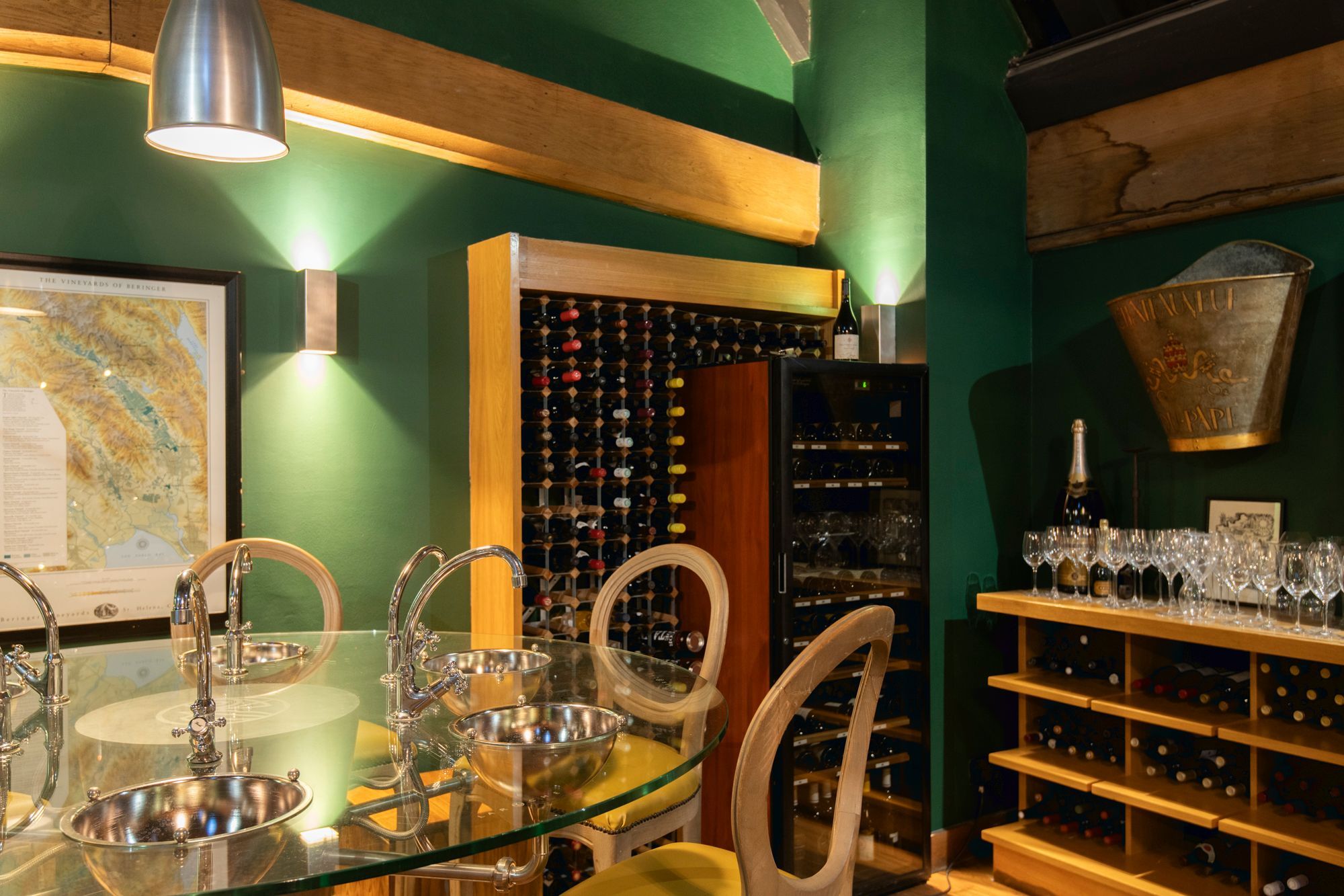 wine cellar at Hotel Du Vin