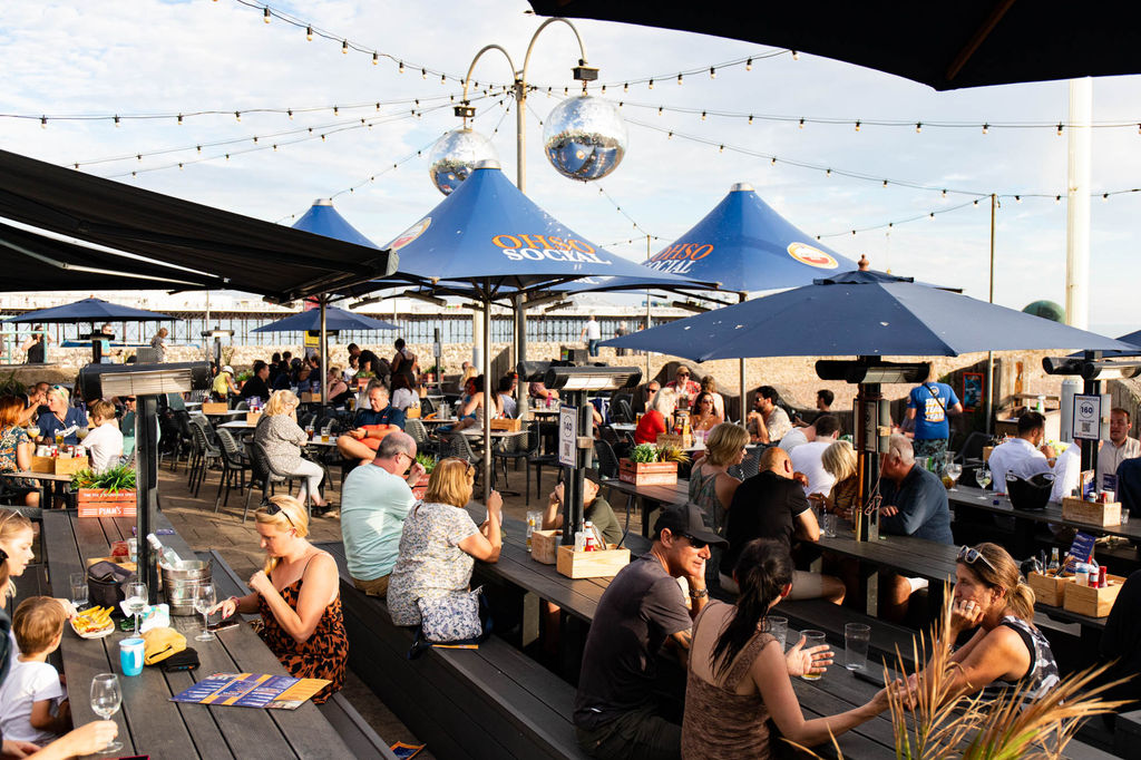 busy terrace at the Ohso social, part of our Brighton Nightlife guide