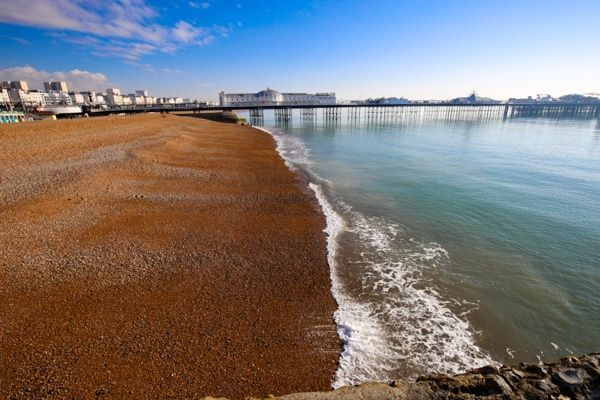 Brighton seafront, pier, beach