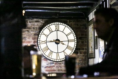 Clock in bar