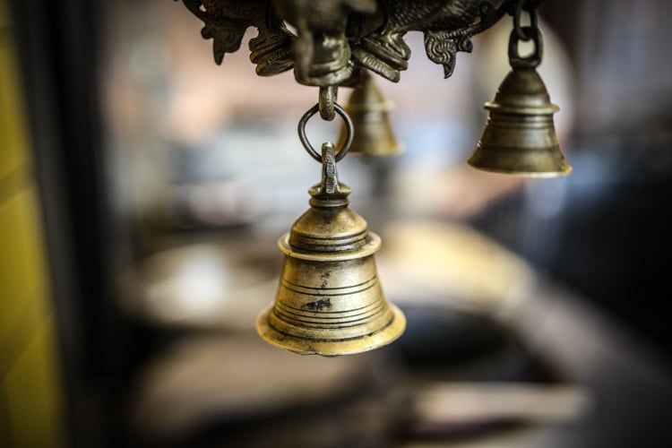 Bell decor at The Chilli Pickle Brighton - Brighton Food Photographer, Food Photography 