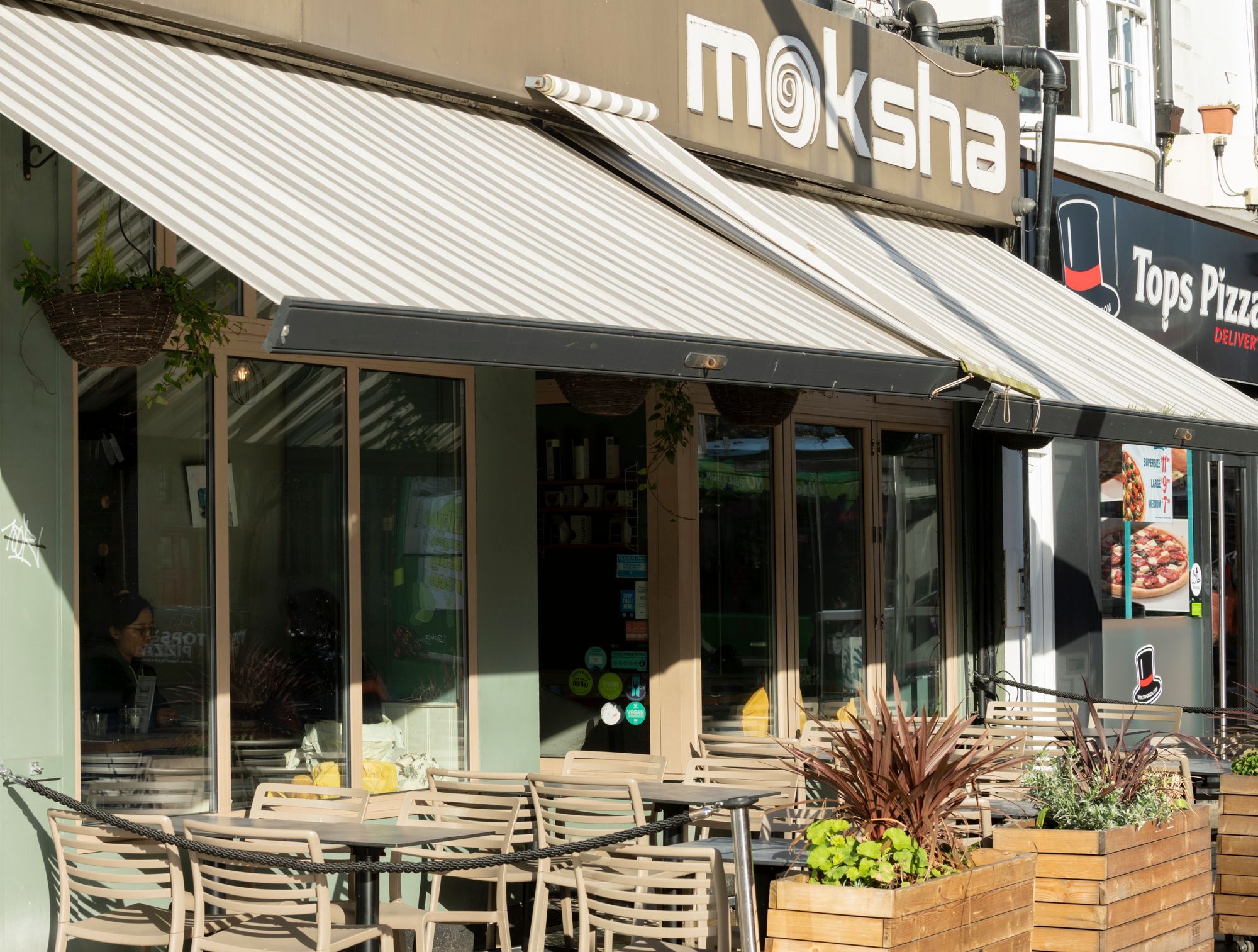 Moksha Cafe Brighton - exterior shot of the venue
