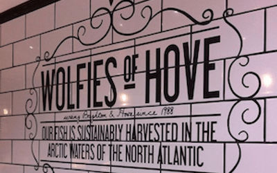 Wolfies Fish and Chips Wolfies of Hove, Fish and Chip Shop, Chippie, Hove station