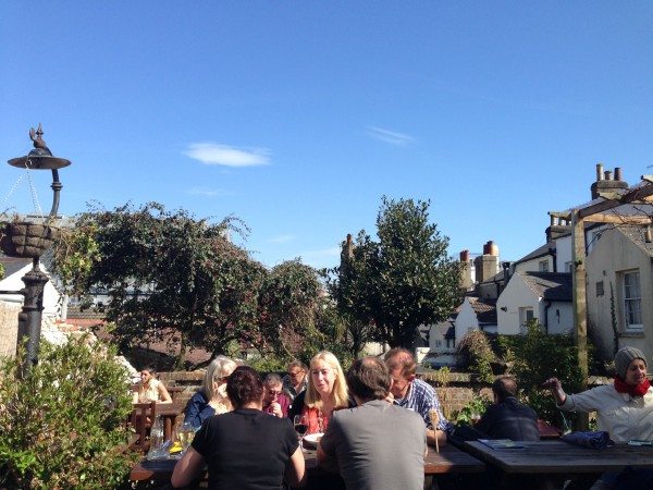 sunny pub garden, Battle of Trafalgar, food pub, Brighton