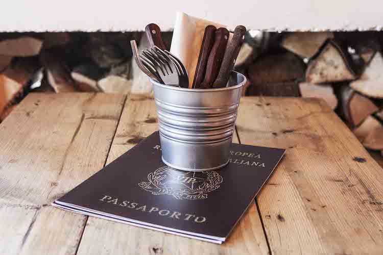 Cutlery on a restaurant table