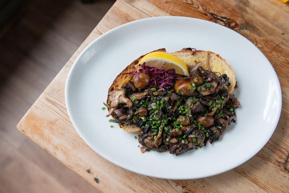 Mushrooms at Joe's cafe Brighton