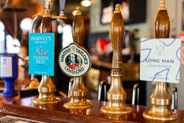 different beer taps