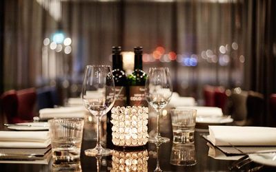 table setting, Malmaison, Brighton Marina