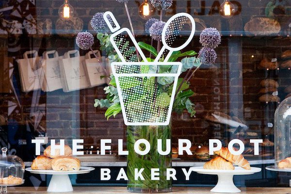 Flour Pot Bakery Brighton - Window display at The Flour Pot Bakery and Cafe, North Laine, Brighton