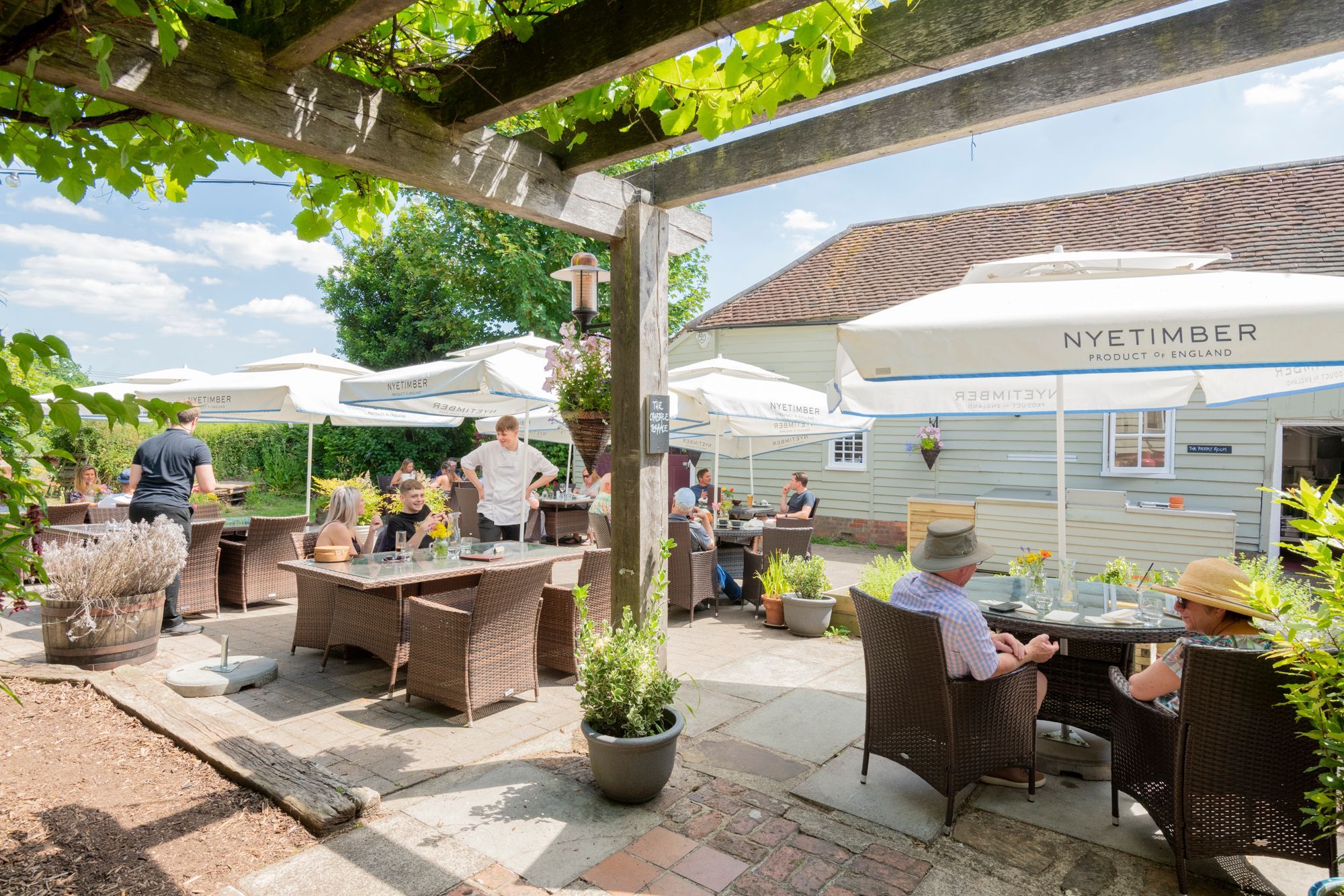 beautiful garden at the crabtree sussex