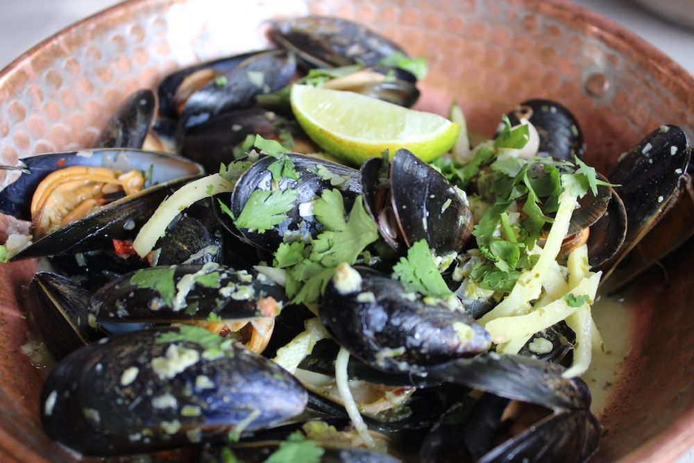 Thai green mussels at The Urchin in Hove