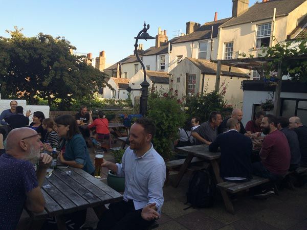 Battle of Trafalgar pub garden. Pubs Near Me Brighton