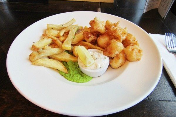 monkfish scampi at the schooner in southwick