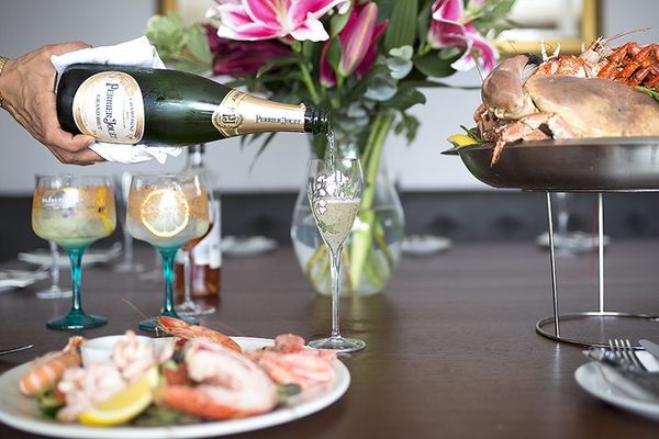 Christmas parties Brighton, Copper clam, seafood, restaurant, Brighton, seafront, champagne, private dining