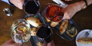 Cheers of wine glasses at Cafe Malbec - Private Parties