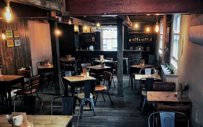 bar area of trading post. Available for private dining in Brighton