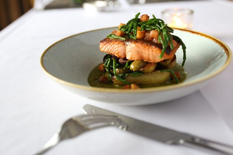 Salmon main course - Rose and Crown Cuckfield