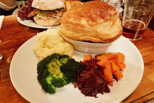 steak and ale pie at the plough inn