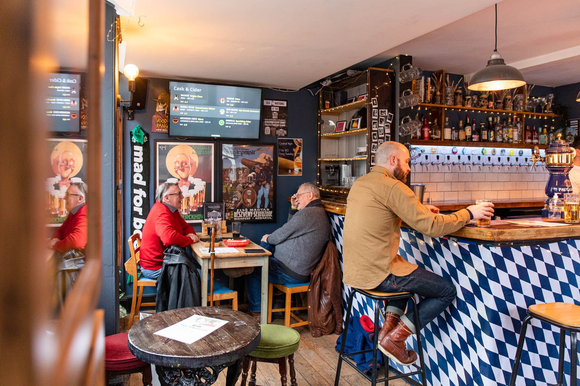 interior, people having beer