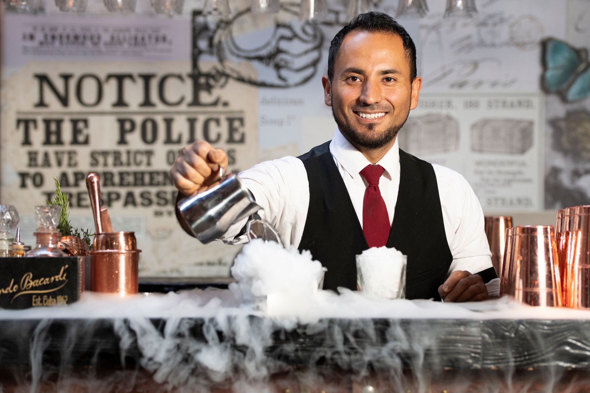 bartender making cocktails