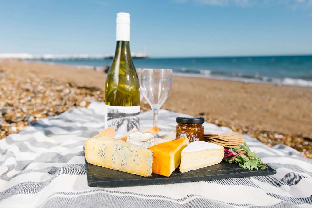 Mother's Day Brighton. Cheese and Charcuterie on Brighton Beach.