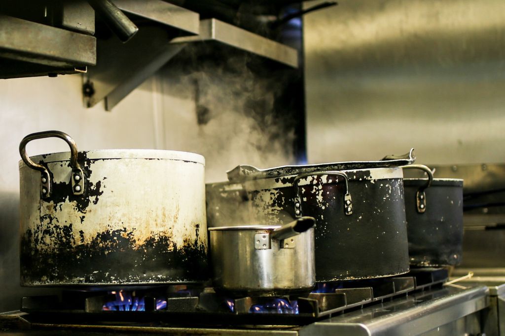 Pots and pans in the kitchen - Brighton Chef's Table