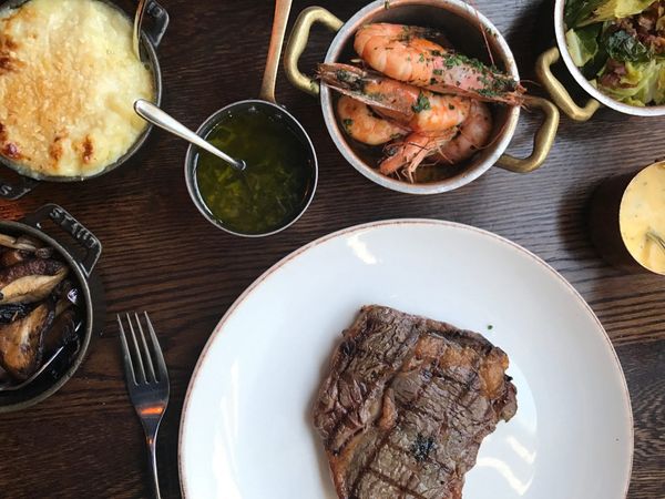 Steak and sides at The Coal Shed Brighton