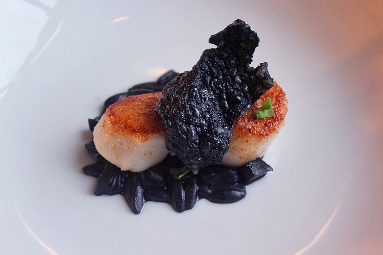 scallops, seafood, risotto, Hove, fine dining, restaurant, Etch