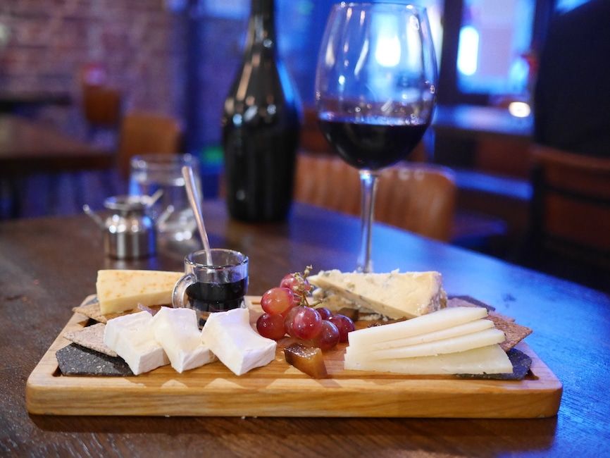Cheeseboard at Cafe Malbec in Brighton