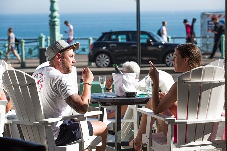 wheelchair friendly, dog friendly, cocktails in Brighton, outside seating on Brighton seafront