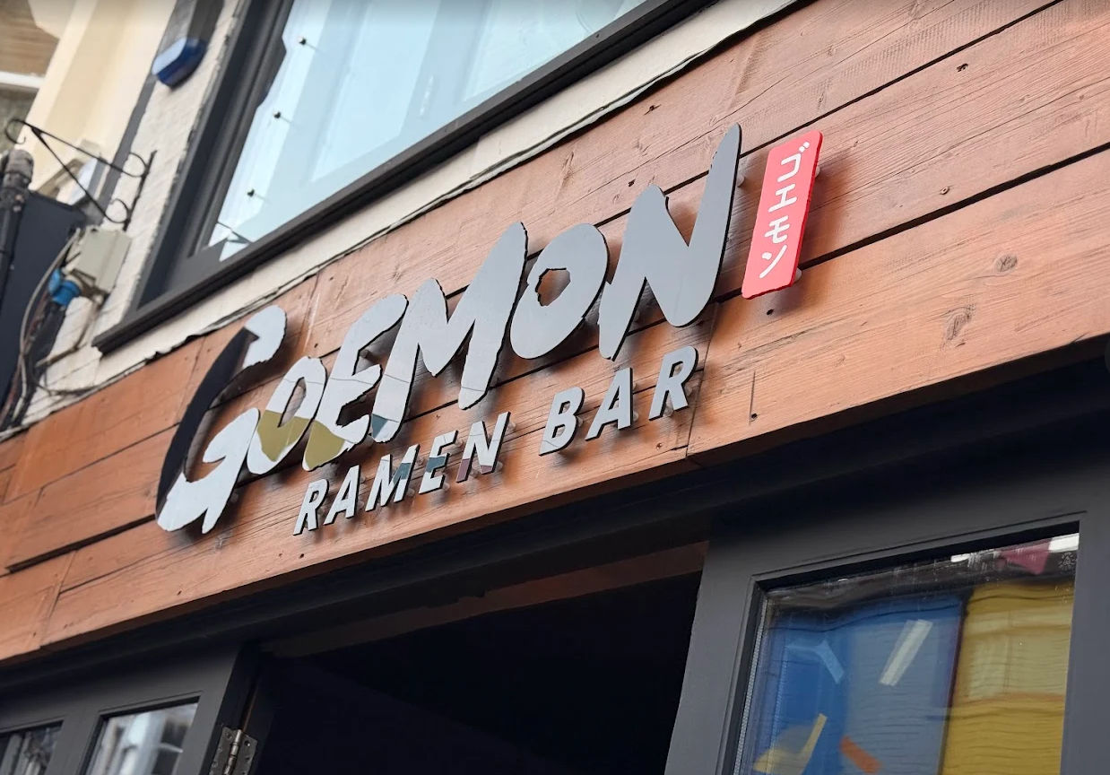 Signage of Goeman Ramen Bar Brighton in Brighton's North Laine