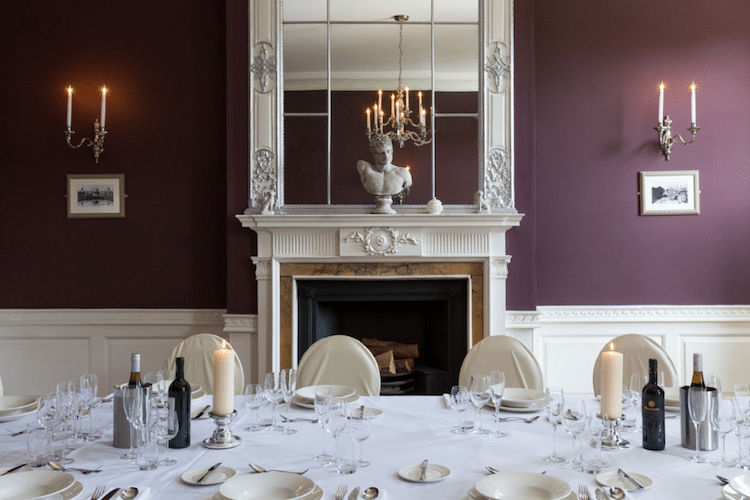 Wedding breakfast table at Proud Country House, Stanmer House Brighton