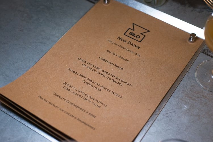 menu for new dawn dinner at silo