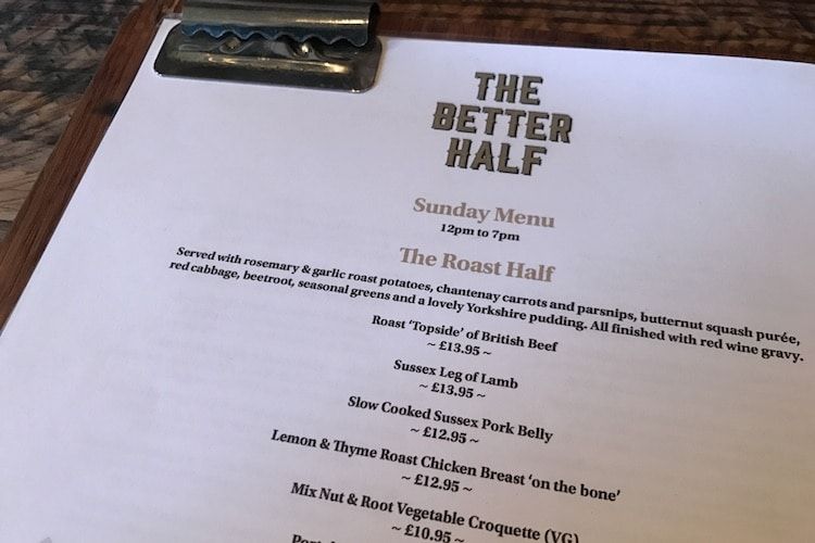 Better Half Pub Sunday Roast Review