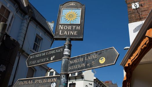 North Laine Brighton - sign post - what to do in brighton