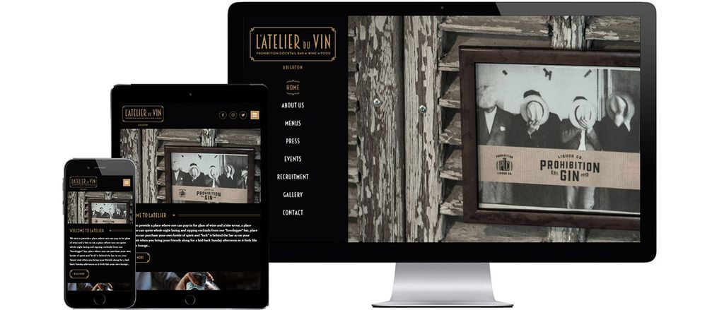 Brighton Website Design - L'Atelier Du Vin Cocktail Bar 