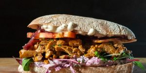 delicious looking meat sandwich at Social Board Brighton