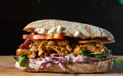 delicious looking meat sandwich at Social Board Brighton