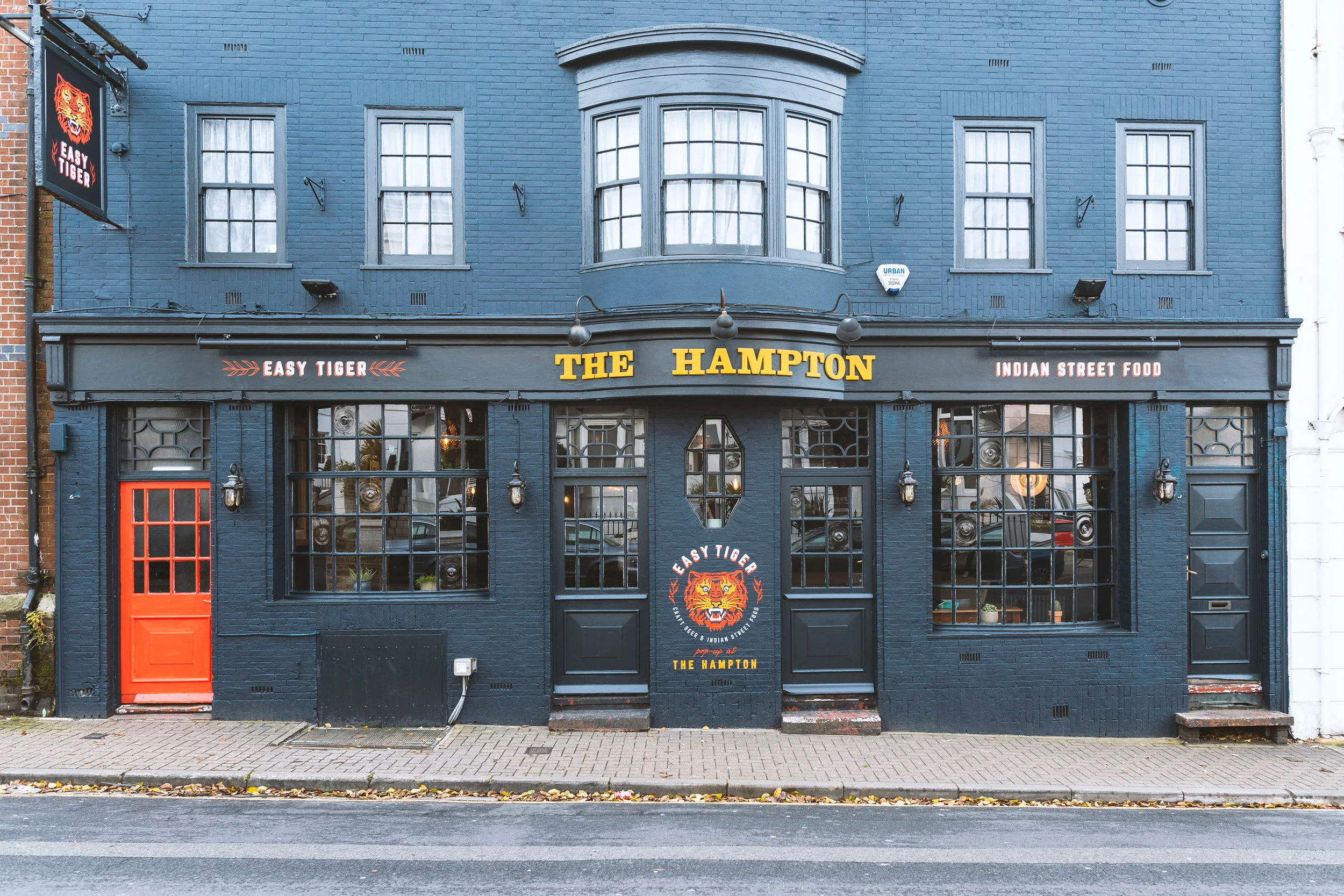 The grey facade of Easy Tiger Brighton 