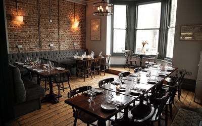 A light and airy private dining room at Wild Flor in Hove.