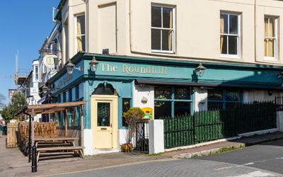 exterior shot of The Roundhill pub